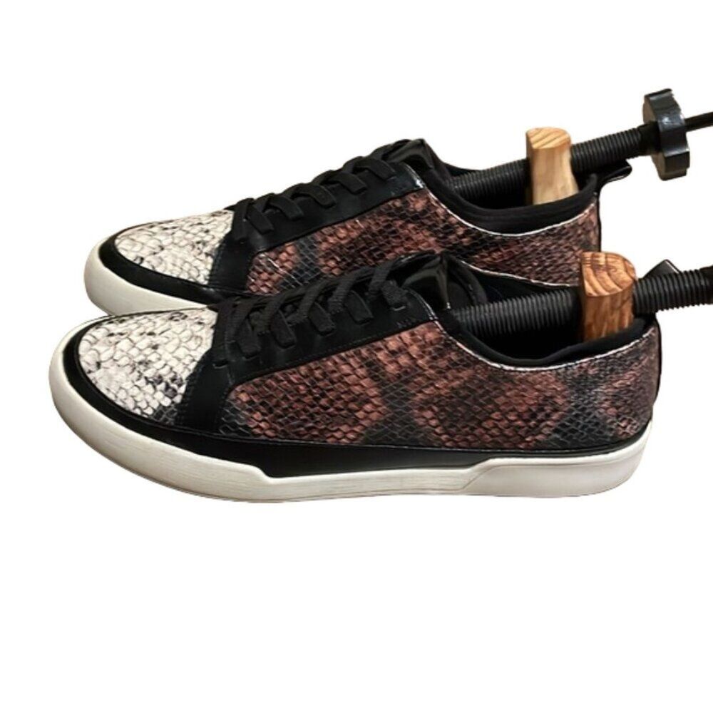 27Edit Naturalizer Valarie Leather Snake Print Sneaker Shoes Womens Size 9M